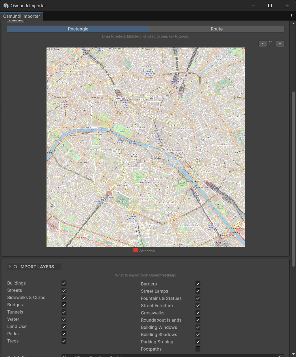 Map preview of Paris
